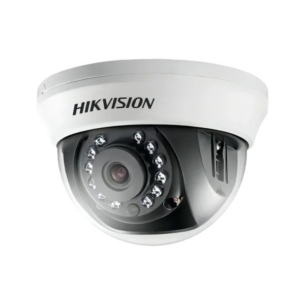 Cámara domo TVI 2MP IR20M Plastica DS-2CE56D0T-IRMM (C) 2.8mm Hikvision