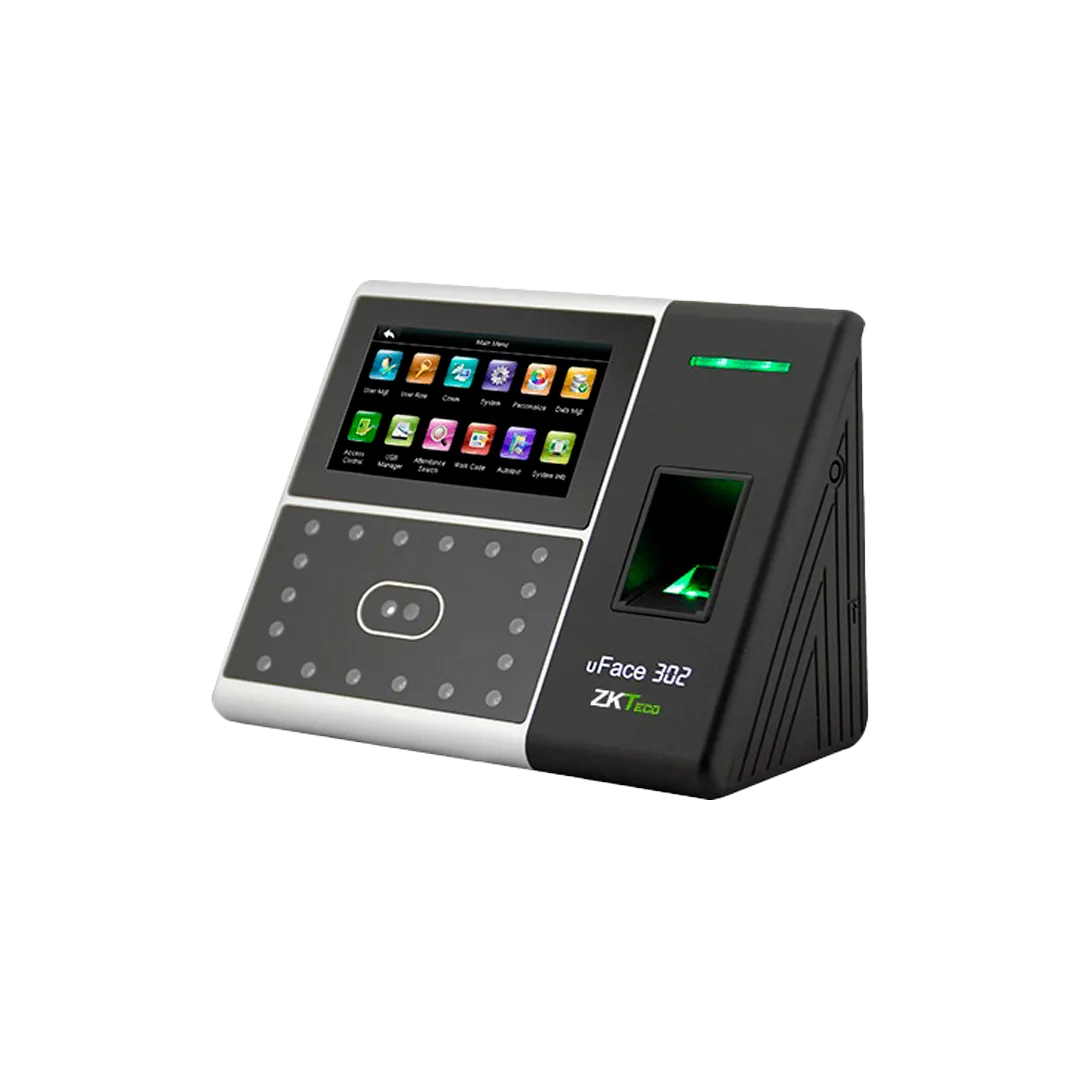 CONTROL ASISTENCIA FACIAL-TARJETA-HUELLA-CLAVE ZK UFACE 302