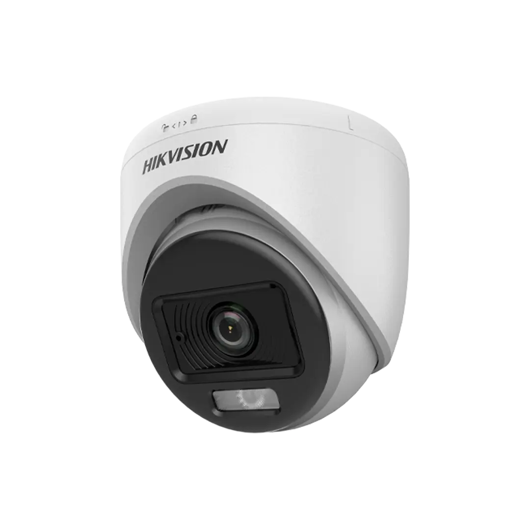 Cámara domo Turret TVI 2MP ColorVu Smart Dual Light 20m DS-2CE70DF0T-LPFS 2.8mm Hikvision