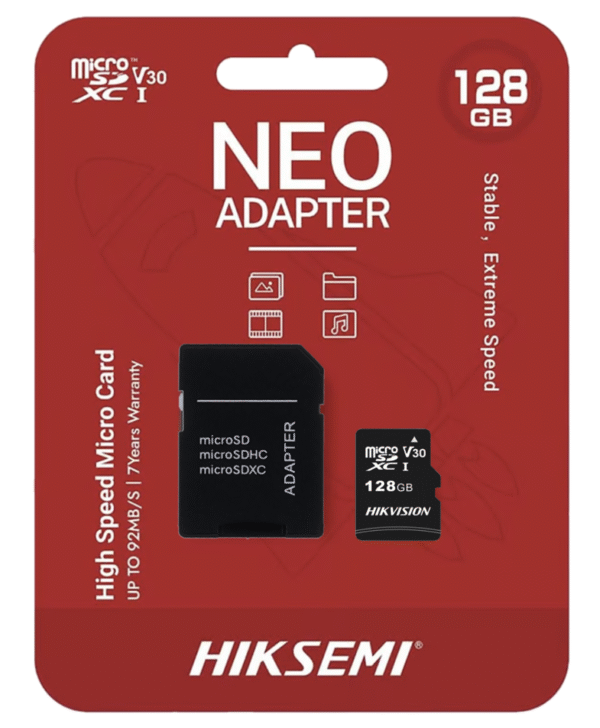 MEMORIA MICRO SD 128GB CON ADAPTADOR NEO HIKSEMI HS-TF-C1 (ADAP) / 128G