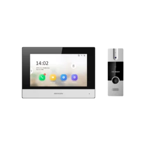 Kit IP Video Portero Hibrido Intercomunicado WiFi DS-KIS302-P Hikvision