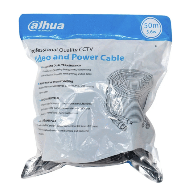 Cable CCTV Video y alimentación DAHUA 50MTS DH-PFM942I-50-5
