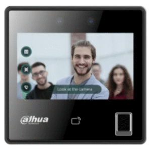 Control de Acceso Standalone Facial, Huella y Tarjeta Dahua® Pantalla 4 SIP DHI-ASI3214A-W