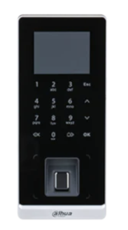 Control de Acceso Standalone Dahua® Huella/Tarjeta/Contraseña IP65 DHI-ASI2212H-W